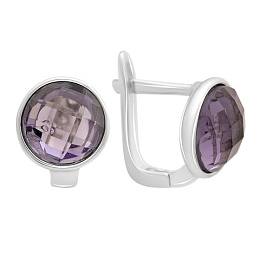 Серебряные серьги с фианитами