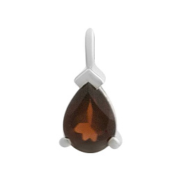 Серебряная подвеска с гранатом
