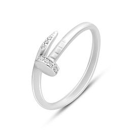 Золота каблучка з фіанітами 0.22ct