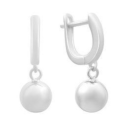 Серебряные серьги без камней