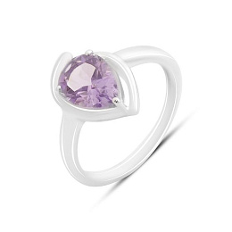 Silver ring with amethyst 0.4ct