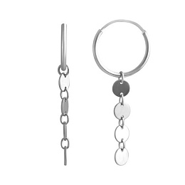 Silver earrings without stones