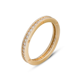 Золота каблучка з фіанітами 0.84ct