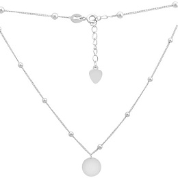 Silver necklace without stones
