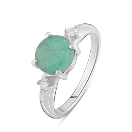 Серебряное кольцо с изумрудом 1.79ct