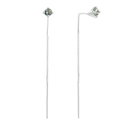 Срібні сережки з топазом Лондон Блю 0.376ct