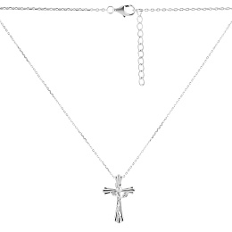 Silver necklace without stones