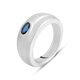Серебряное кольцо с сапфиром nano 0.3ct