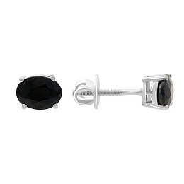 Серебряные серьги с сапфиром 3.192ct
