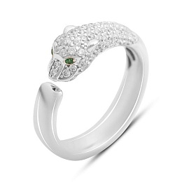 Золоте кільце з фіанітами 0,71 карата
