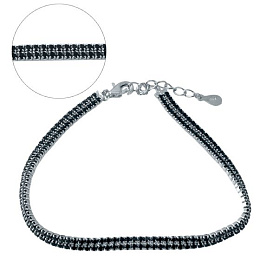 Срібний браслет з фіанітами