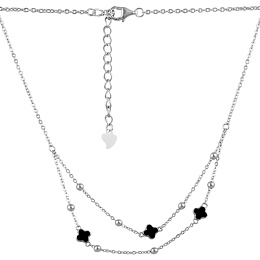 Серебряное колье с ониксом