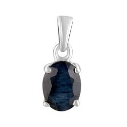 Silver pendant with sapphire 1.575ct