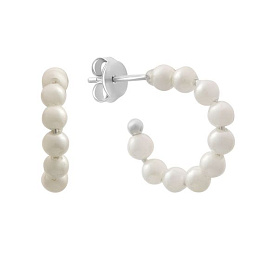 Серебряные серьги с жемчугом 4.75ct