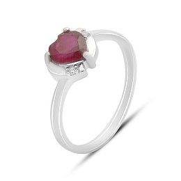 Срібна каблучка з рубіном 1.055ct