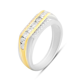 Серебряное кольцо с фианитами