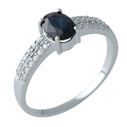 Срібна каблучка із сапфіром 1.348ct