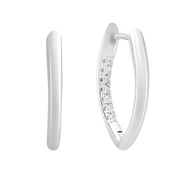 Серебряные серьги с фианитами