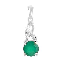 Silver pendant with agate, 1.342 ct
