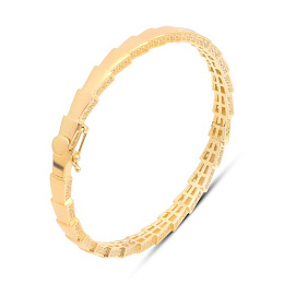 Золотой браслет с фианитами 3.16ct