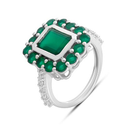 Серебряное кольцо с агатом 3.958ct