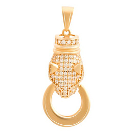 Золота підвіска з фіанітами 1.14ct