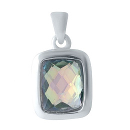 Серебряная подвеска с мистик топазом