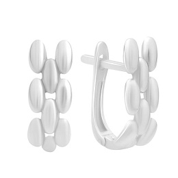 Серебряные серьги без камней