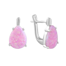 Серебряные серьги с опалом 2.747ct