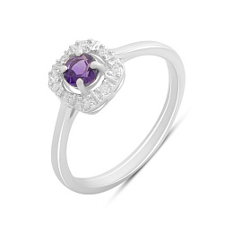 Серебряное кольцо с аметистом 0.345ct