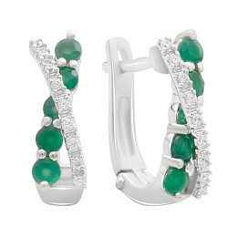 Silver earrings with agate 1.395ct