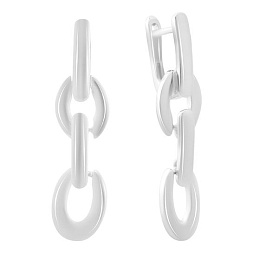 Серебряные серьги без камней