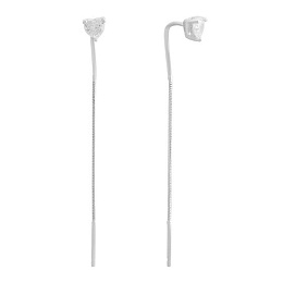 Серебряные серьги с фианитами