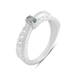Срібна каблучка з топазом Лондон Блю 0.527ct