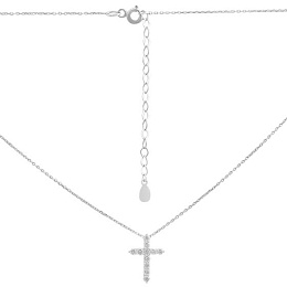 Серебряное колье с фианитами