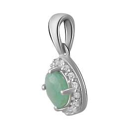Серебряная подвеска с изумрудом 0.733ct