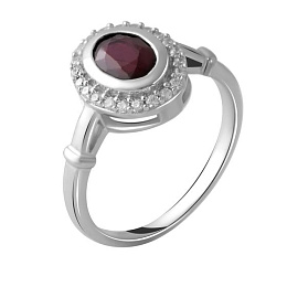 Серебряное кольцо с рубином