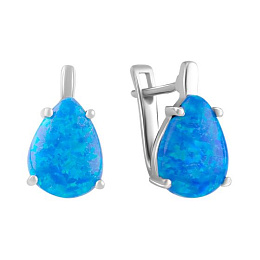 Серебряные серьги с опалом 2.55ct