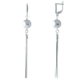 Серебряные серьги без камней