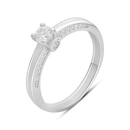 Серебряное кольцо с фианитами