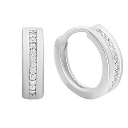 Золоті сережки з фіанітами 0.22ct