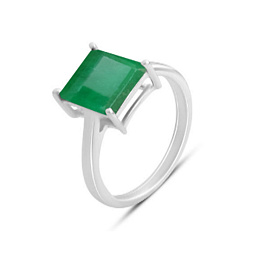Срібна каблучка зі смарагдом 2.053ct