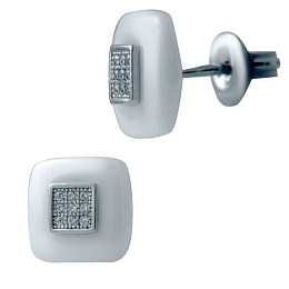 Серебряные серьги с керамикой