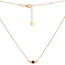 Gold necklace with onyx