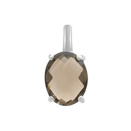 Серебряная подвеска с раухтопазом (дымчатым кварцем) 2.458ct