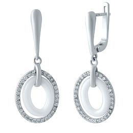 Серебряные серьги с керамикой