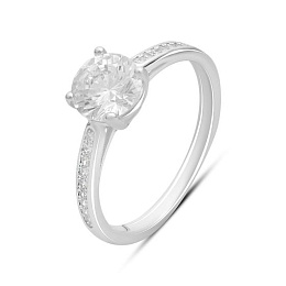 Серебряное кольцо с фианитами