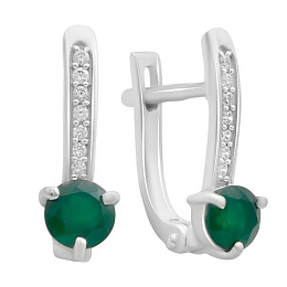 Silver earrings with agate 1.069ct