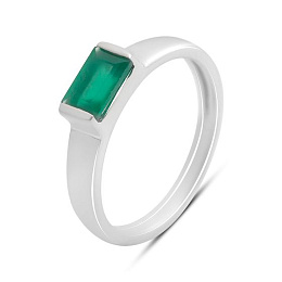 Silver ring with a 0.51-carat agate