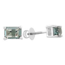 Silver earrings with London Blue topaz 1.8ct